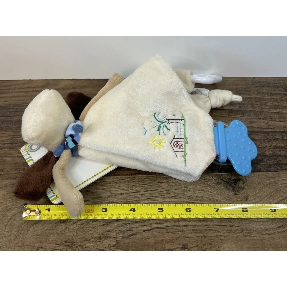Stephan Baby Chewbies Puppy Dog Teether Rattle Security Blanket Lovey Tags